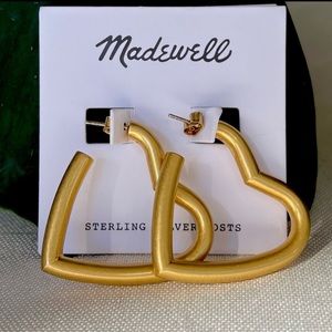 Madewell Heart shaped Hoops